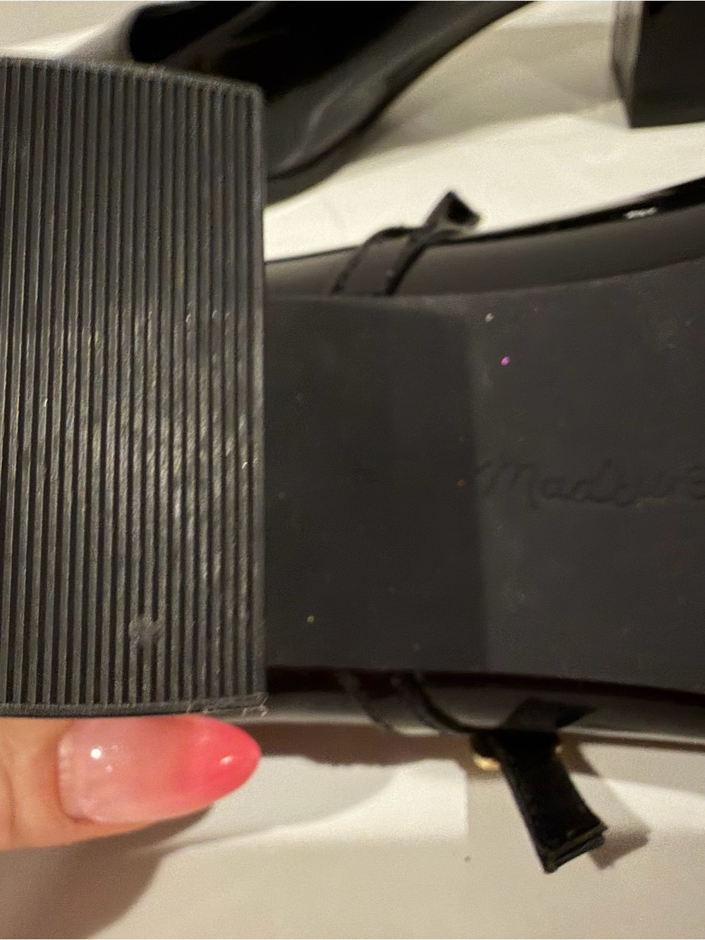 Madewell Black Patent Mary Jane Block Heel Pumps size 8 - Picture 9 of 12